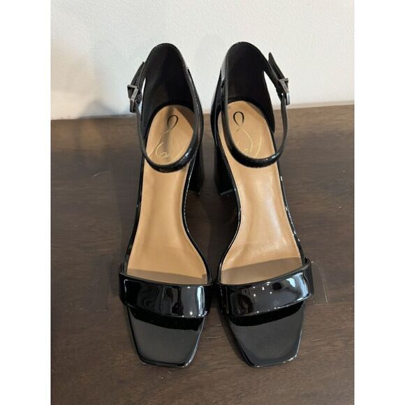 Sam Edelman Yaro Block Heels Black Women's Size 10.5 Sandals Shoes - Picture 8 of 9